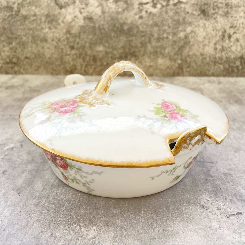 Antique JPL Jean Pouyat Limoges France Round Serving Bowl c1800
